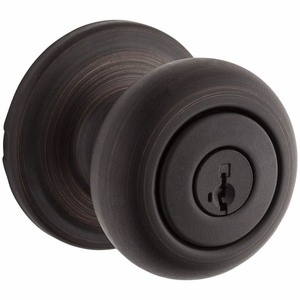 lot 298 image: Kwikset Juno Keyed Entry Knob Featuring SmartKey Security�� In Venetian Bronze Model # 97402-737