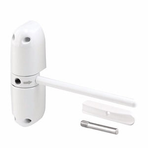 lot 333 image: Safety Spring Door Closer, 4-14 in., Diecast Construction, White, Non-Handed