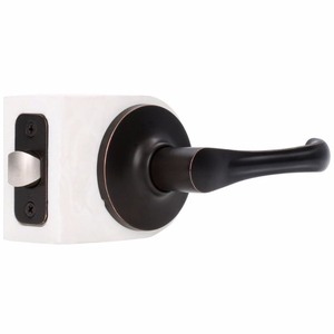 lot 336 image: Weslock 00200V1V1FR20 Somerset Passage Lock with Adjustable Latch and Full Lip Strike Oil Rubbed Bronze Finish