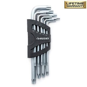 lot 344 image: Husky 9-Piece Magnetic Tamperproof TORX L-Key Set