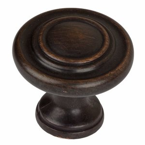 lot 369 image: 10 Pack, GlideRite 1.25 in. Classic Round Ring Cabinet Knob, 10 pack Oil Rubbed Bronze