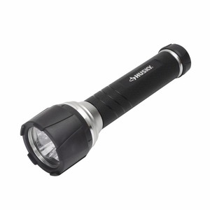 lot 381 image: Husky 1000 Lumens LED Virtually Unbreakable Aluminum Flashlight 6 AA Battery Required, Black