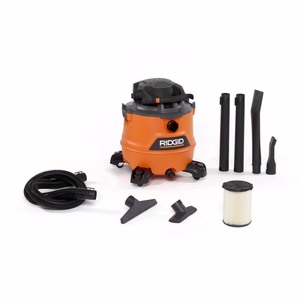 lot 401 image: RIDGID 16 Gal. 6.5-Peak HP NXT WetDry Shop Vacuum with Detachable Blower, Filter, Hose and Accessories, OrangesPeaches