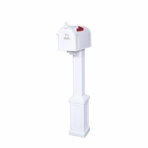 lot 414 image: Postal PRO Craftsman Mailbox and Post Kit, White, Whites