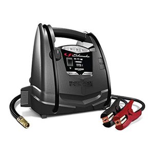 lot 421 image: Schumacher Rechargeable AGM Jump Starter for Gas, Diesel Vehicles �� 1000 Amps with Air Compressor and 12V DC, USB Power Station
