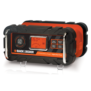 lot 425 image: BLACK  DECKER 15 Amp Bench Battery Charger with 40 Amp Engine Start and Alternator Check (BC15BD)