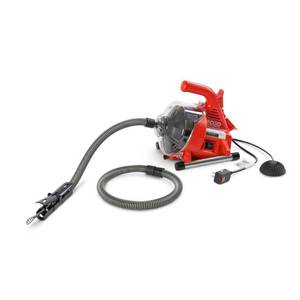 lot 8448 image: Ridgid 55808 PowerClear 0.5 Amp 34 in. - 1 12 in. Corded Drain Cleaning Machine