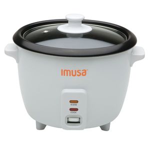 lot 8458 image: Imusa - 8-Cup Rice Cooker - White