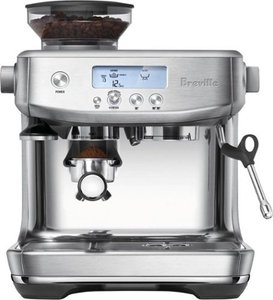 lot 8669 image: Breville - the Barista Pro Espresso Machine with 15 bars of pressure, Milk Frother and intergrated grinder - Brushed Stanless Steel - Retail $799.95