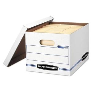 lot 8716 image: Fellowes STORFILE Storage Box, White, Blue, 12  Carton (Quantity)