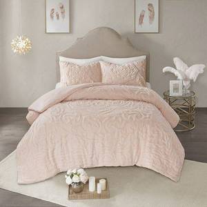 lot 8722 image: 2pc TwinTwin XL Cecily Cotton Chenille Medallion Comforter Set - Blush