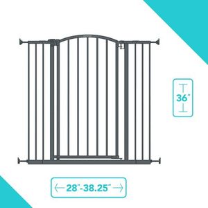 lot 8842 image: Summer Infant Extra Tall D Cor Safety Gate Grey Extra Tall