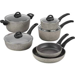 lot 8381 image: Ballarini - Parma Forged Aluminum 10-pc Nonstick Cookware Set - Grey