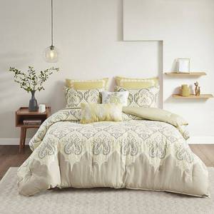 lot 8432 image: Madison Park Nisha Cotton Sateen 5-Pc. Twin Comforter Set Bedding