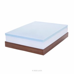 lot 8435 image: Lucid 3 Ventilated Gel Memory Foam Mattress Topper - Full XL