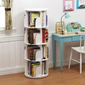 lot 8465 image: Rotating Bookshelf, White