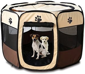 lot 8645 image: My High Life Folding Puppy Playpen