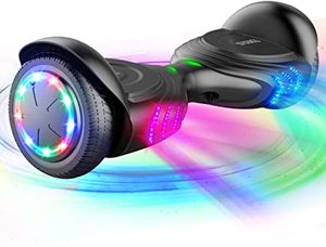 lot 8713 image: Tomoloo Hoverboard With LED Lights And Music Speaker