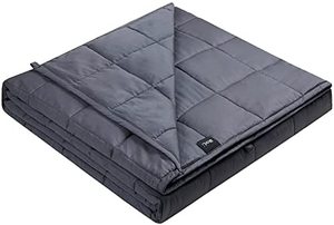 lot 8841 image: ZonLi Cool Weighted Blanket, King Size, Dark Gray