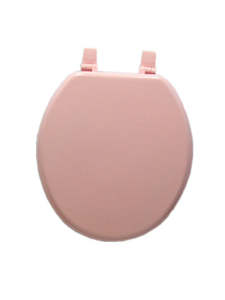 lot 8849 image: Trimmer Solid Soft Pink Toilet Seat