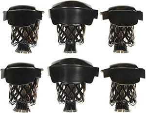 lot 8388 image: Billiard Pockets, Black, Set Of 6