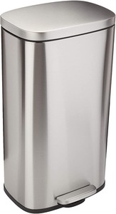 lot 8401 image: AmazonBasics Rectangle Soft-Close Trash Can
