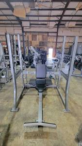 lot 9129 image: Hammer Strength OMB Military Bench W Weight Storage