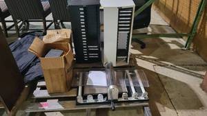 lot 9195 image: AccuCut Die Cut W Letters, Designs and (2) Letter Racks