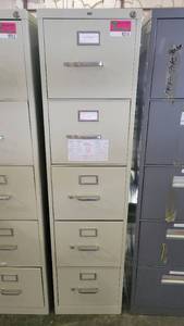 lot 9214 image: Hon Five Drawer Filing Cabinet