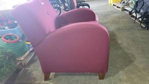 lot 9218 image: Burgundy Lounge Chair