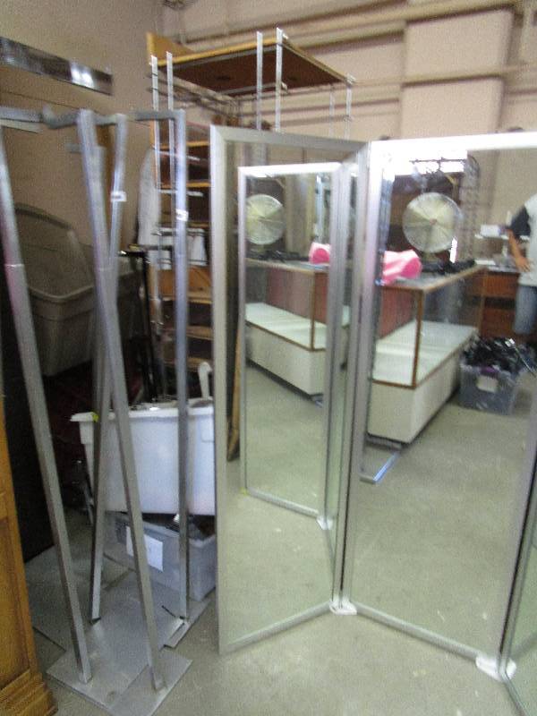 Retail Dressing Room Portable Three Sided Mirror Almost Anything