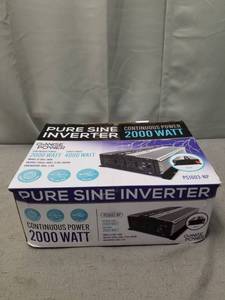 lot 5103 image: GoWISE USA 3-Outlet Pure Sine Wave Inverter 2,000-Watt Continuous4,000-Watt Peak with 5-Volt USB Port