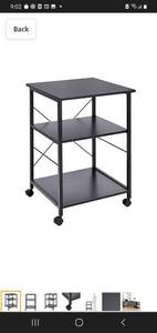lot 36858 image: Amazon Basics Multipurpose Rolling Cart, Desk Extender, Black