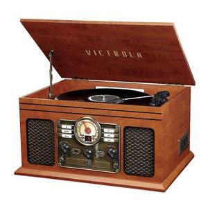 lot 36886 image: Victrola - Bluetooth Stereo Audio System - Mahogany