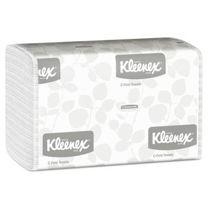 lot 36888 image: Kleenex C-Fold Paper Towels, 10 18 x 13 320, White, 150Pack, 16 PacksCarton -KCC01500