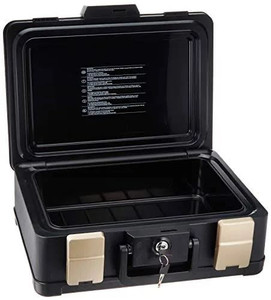 lot 36931 image: Honeywell 30 Minute Fire Safe Waterproof Safe Box Chest with Carry Handle