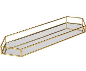 lot 36967 image: UNIEKS ITEM# 211698 Felicia Trough Tray 26x8 Gold-1