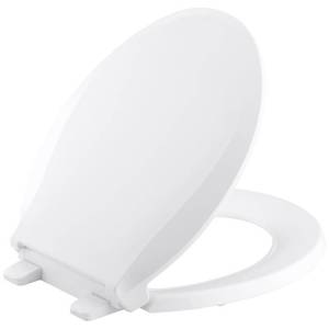 lot 38214 image: Kohler Cachet Quiet-Close�� with Grip-Tight Round-Front Toilet Seat, White