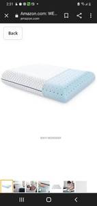 lot 38217 image: WEEKENDER Ventilated Gel Memory Foam Pillow - Washable Cover - Standard Size �� �� �� �� �� �� ��