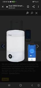lot 38219 image: LEVOIT SMART TOP FILL HUMIDIFIER