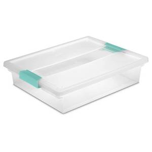 lot 38224 image: Sterilite Large Clip Storage Box-14X11X3.25 Clear