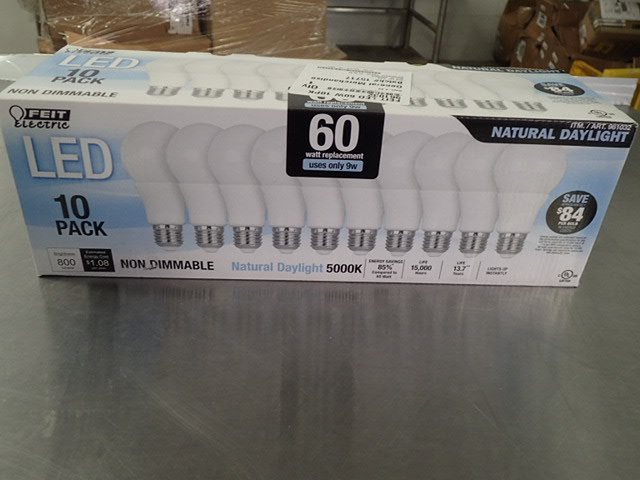 lot 7112 image: Feit Electric (10) LED 10 Pack Non Dimmable Light Bulbs