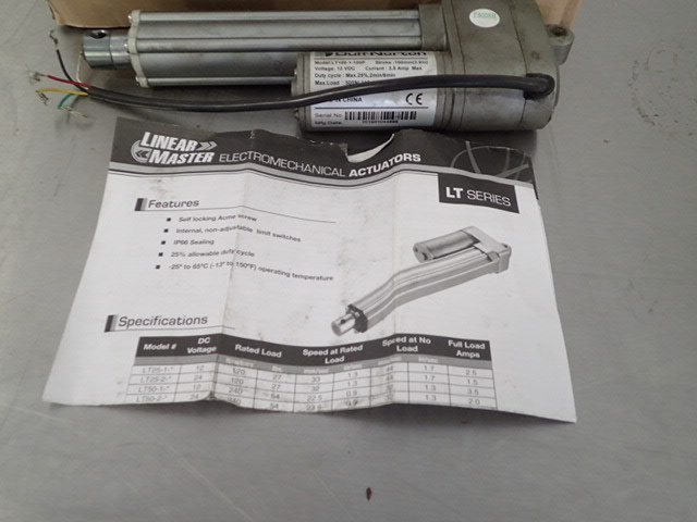 lot 7037 image: DUFF-NORTON Linear Actuator, 112 lb. Rated Load, 3.9 Stroke Length, 30 in.min. Speed  Rated Load