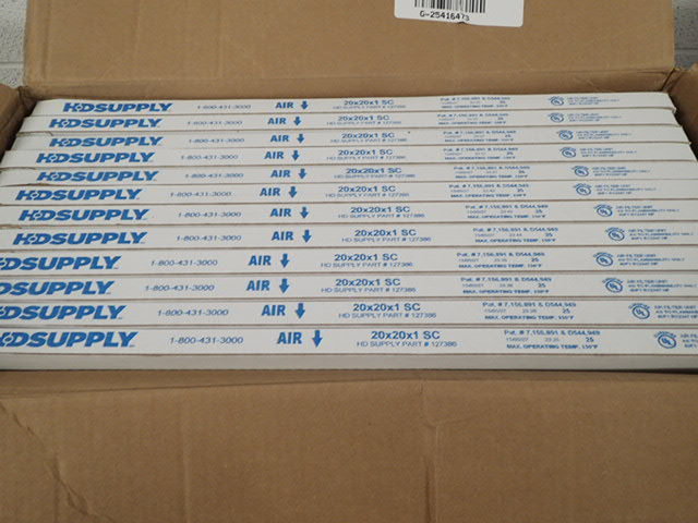 lot 7161 image: (12) HD Supply 20 x 20 x 1 Air Filters