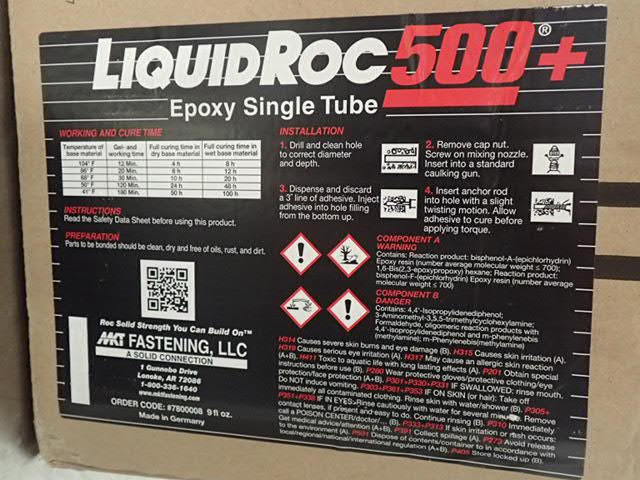 lot 7204 image: (9) Tubes of LiquidRoc 500 Epoxy
