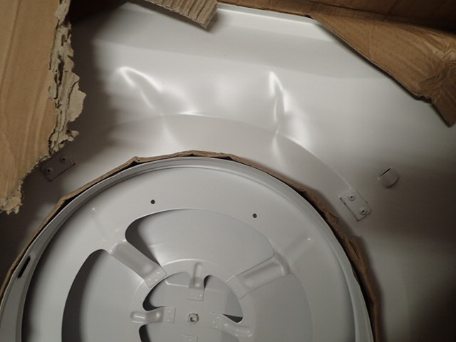 lot 1233 image: Diffuser 4-Cone, Duct Size 12 in, Whit (Diffusers) by Grainger model 4MJV5. More details White finish. Square diffu...