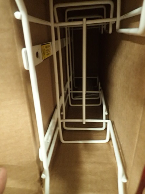 lot 1252 image: Laundry Hamper Cart, 1 Comp, Wht, 5.6 cu ft