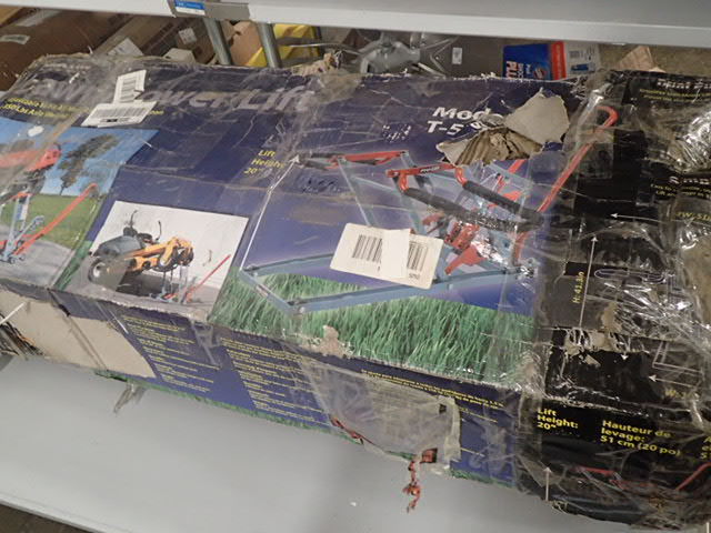 lot 5527 image: Pro-Lift T-5350B RedGrey Lawn Mower Lift - 350 lb. Load Capacity