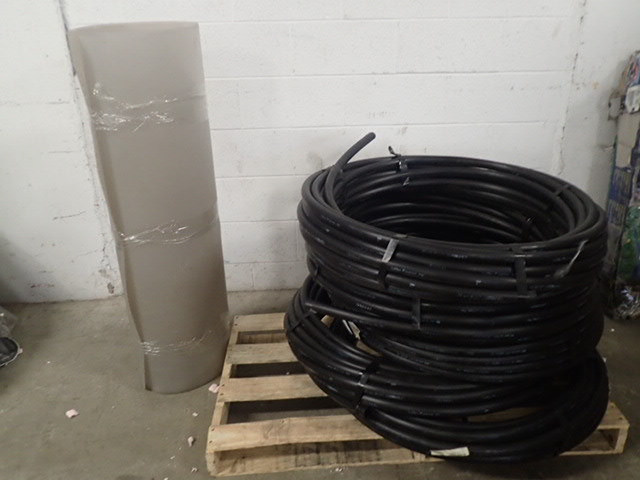 lot 7262 image: (2) Rolls of 1 NuMex Plastic Tube (Approx. 100ft Each) and 47 Wide Plastic Mat