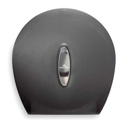 lot 26 image: Georgia-Pacific 59012 Translucent Smoke Jumbo Sr. Bathroom Tissue Dispenser. 590-12